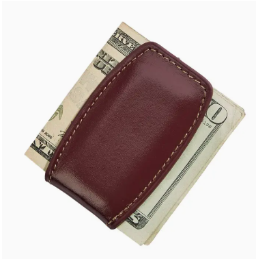 Brown Leather Money Clip