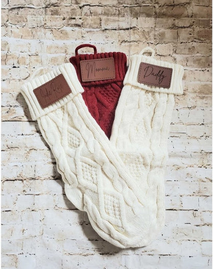 Solid Cable Knit Stocking