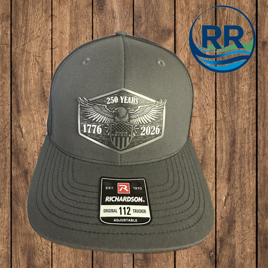 America 250th Anniversary Hat: Charcoal/Black