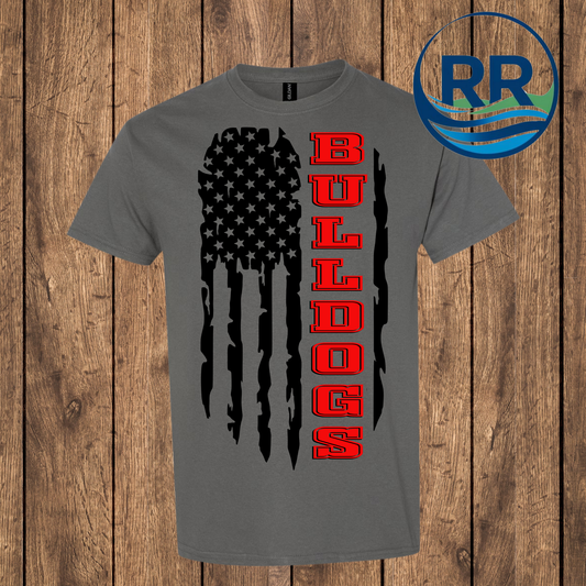 Georgia Bulldogs Short Sleeve SoftStyle, Charcoal