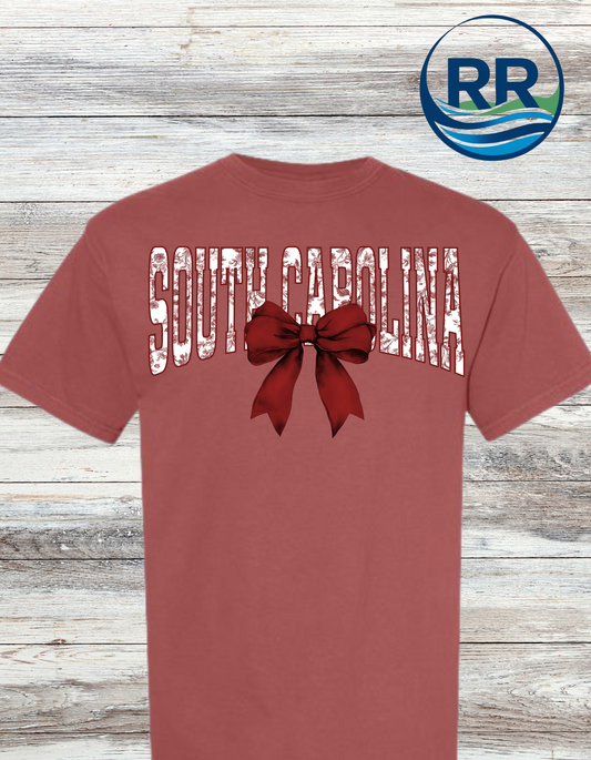 South Carolina Maroon Floral Comfort Colors T-Shirt