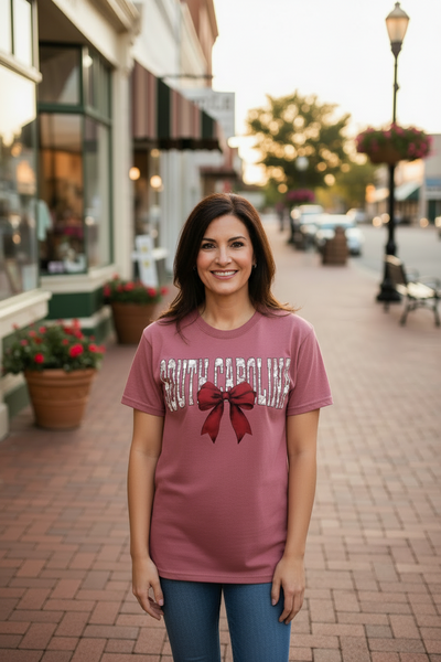 South Carolina Maroon Floral ComfortColors T-Shirt