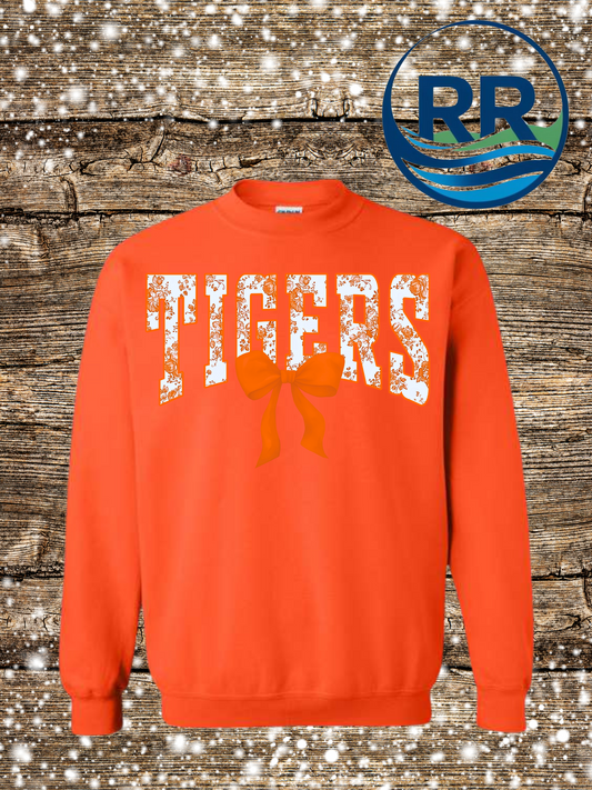 Tigers Floral /Orange Crewneck