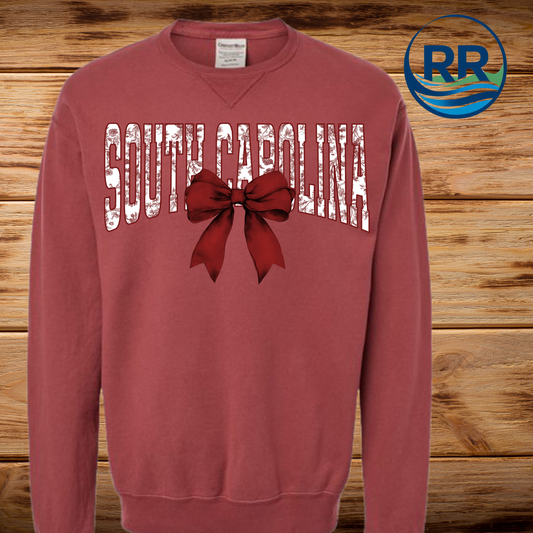 South Carolina Maroon Floral: ComfortWash Crewneck