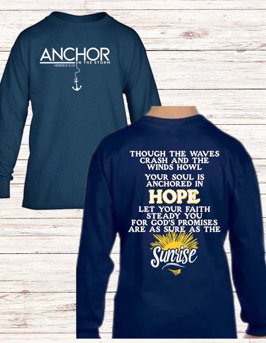 Anchored Crewneck-Navy*