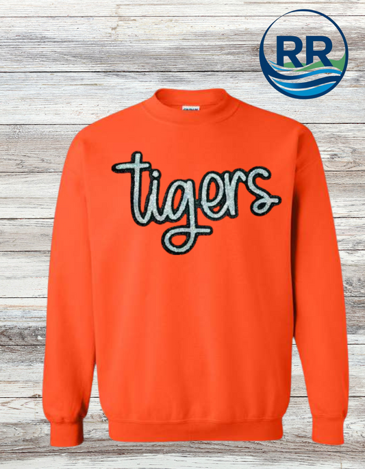 Sequin Tiger Crew Orange