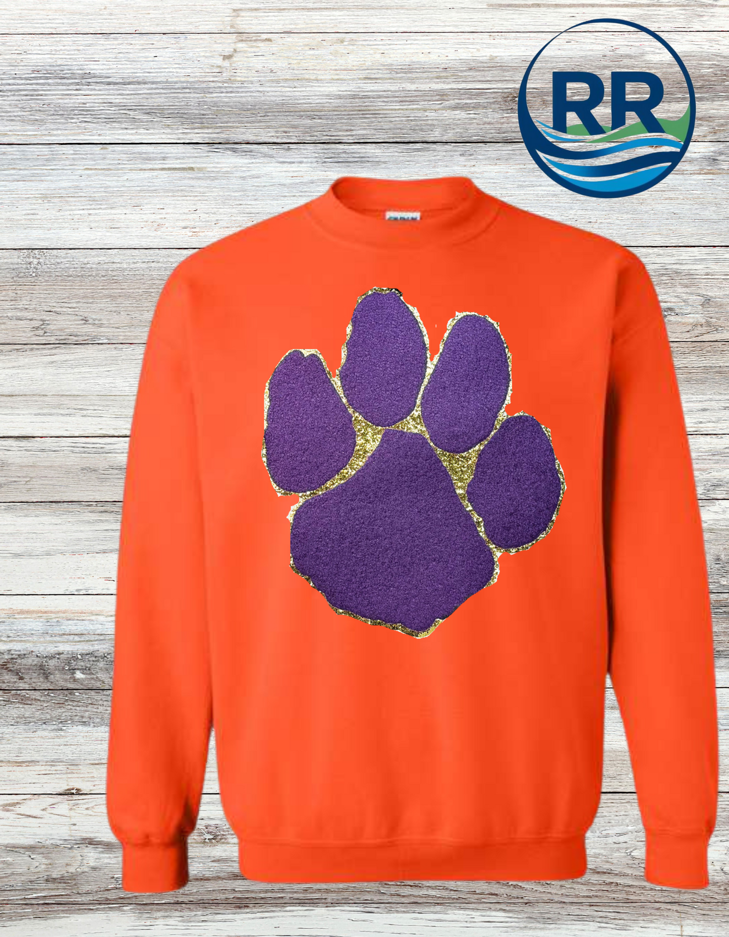 Tiger Paw Patch Crewneck Orange