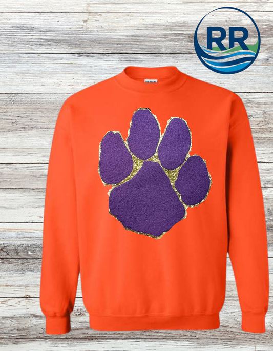 Tiger Paw Patch Crewneck Orange