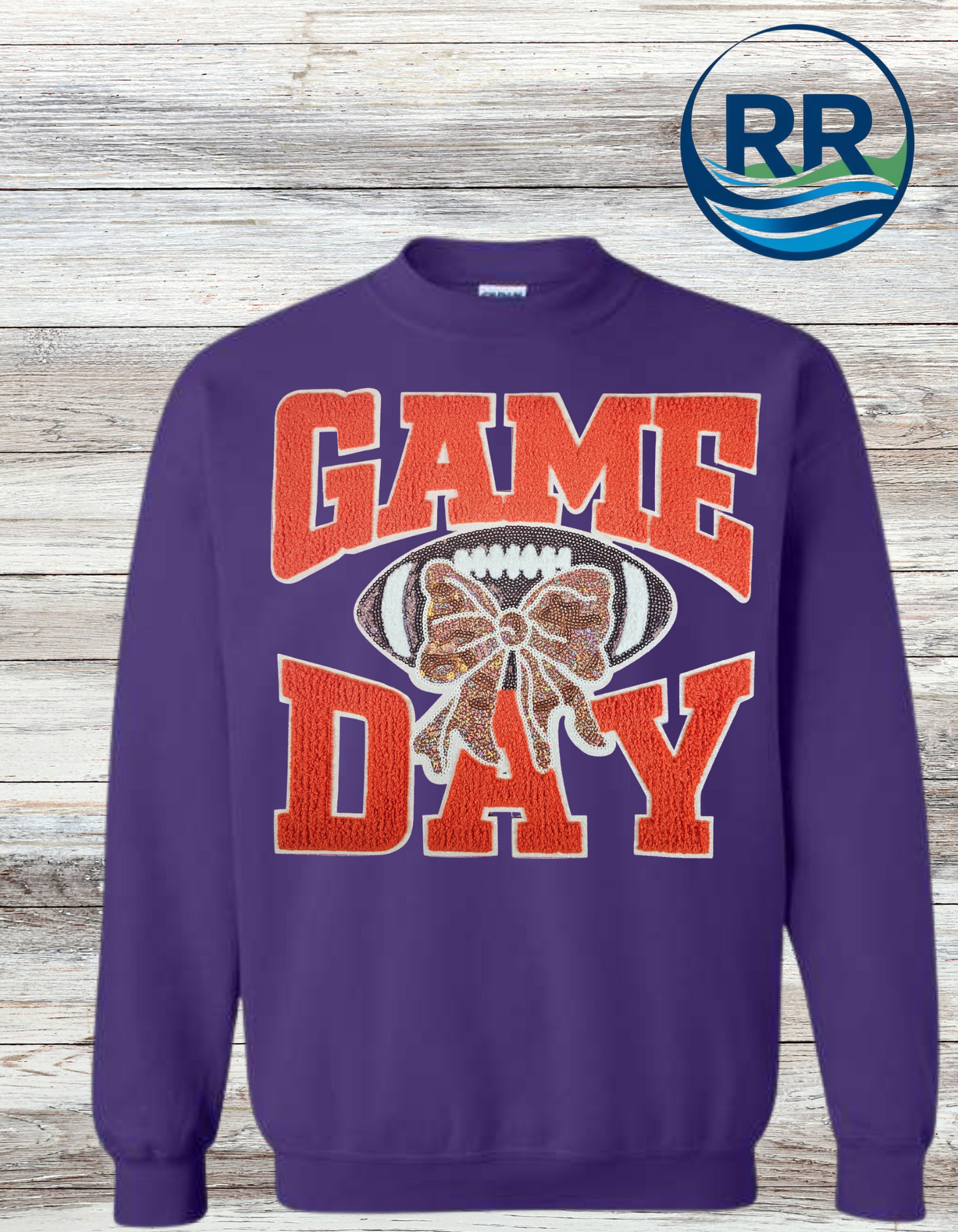 Football Game Day Crewneck  Orange