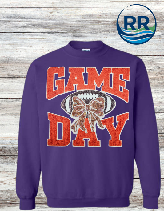 Football Game Day Crewneck  Orange