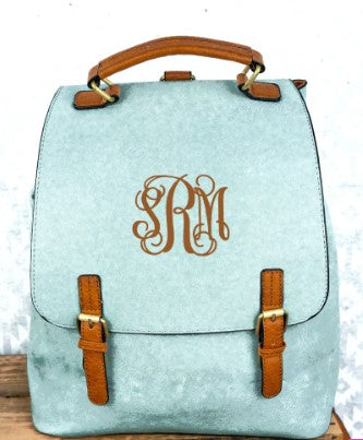 Faux Leather Satchel Backpack*