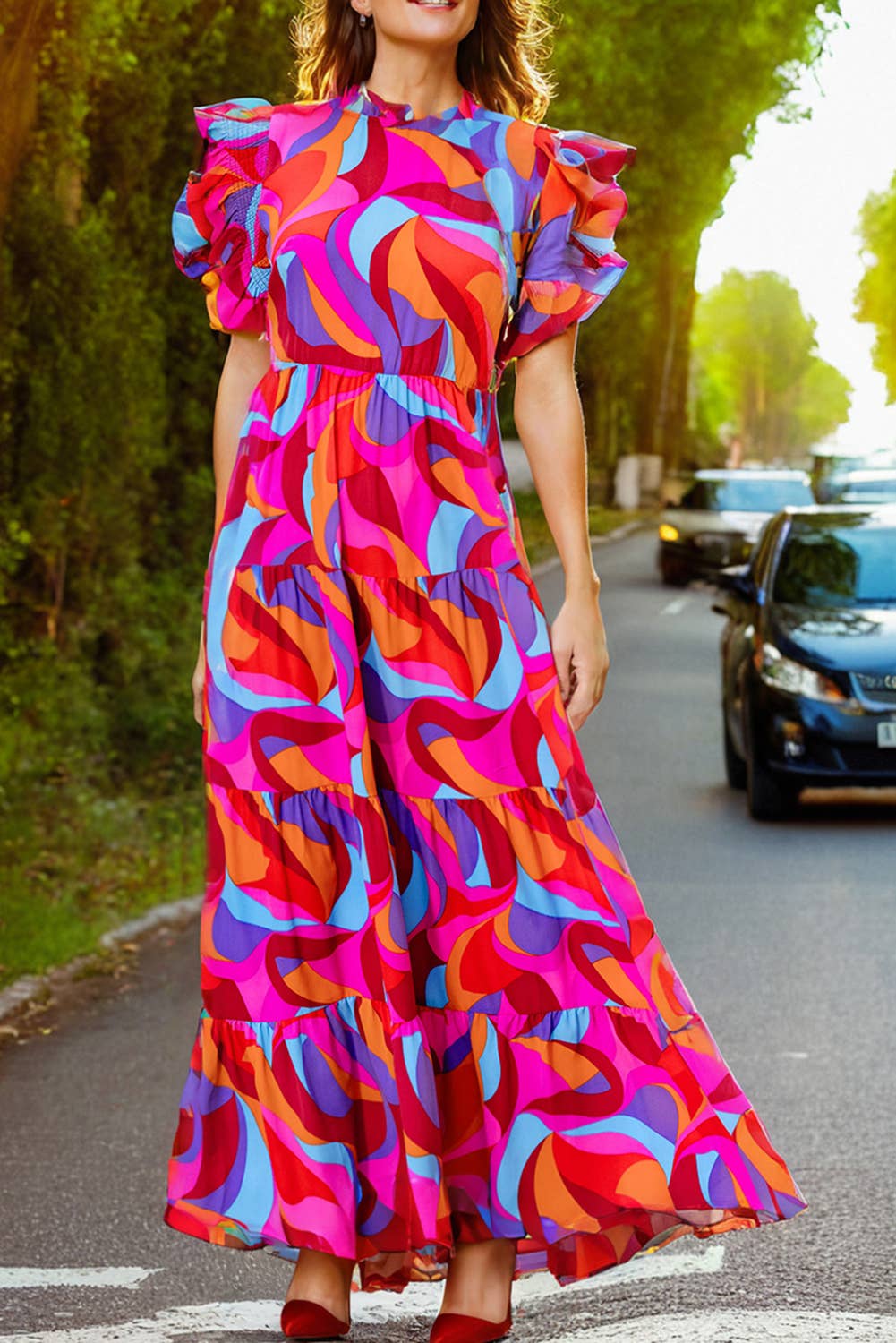 Abstract Maxi Dress*