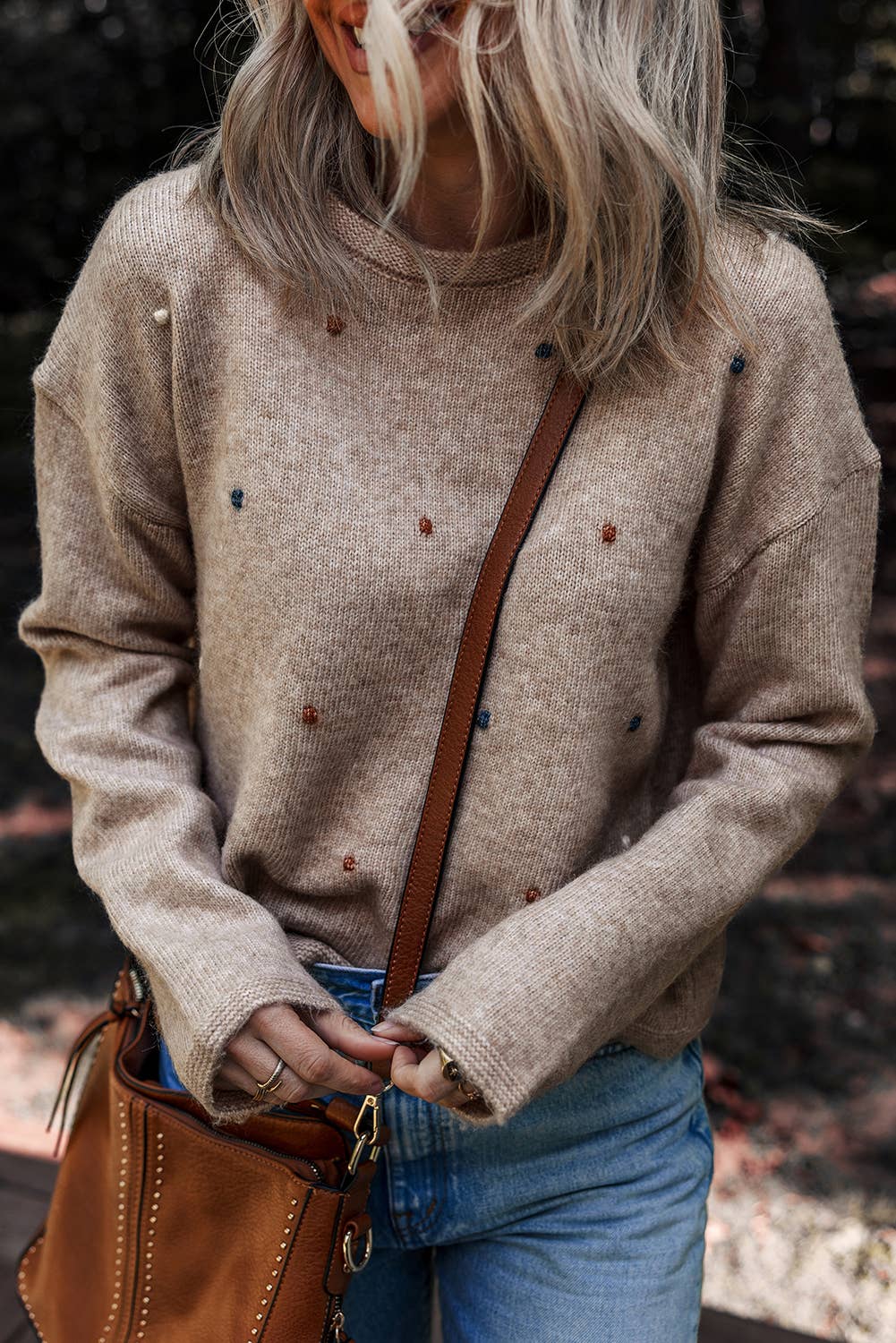 Gray Morning Dot Sweater
