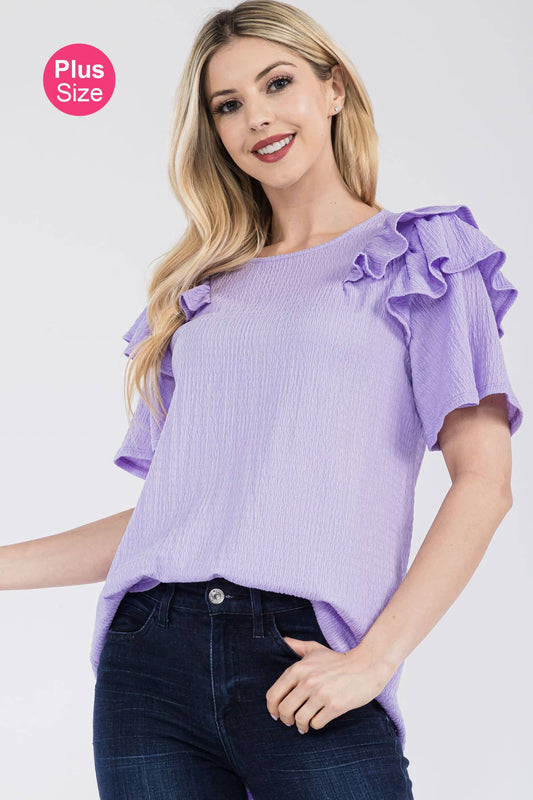 Lavender Chic Puff Top*