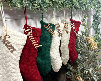 Solid Cable Knit Stocking