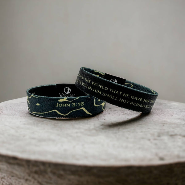 Gold Vein / John 3:16 Wristband*