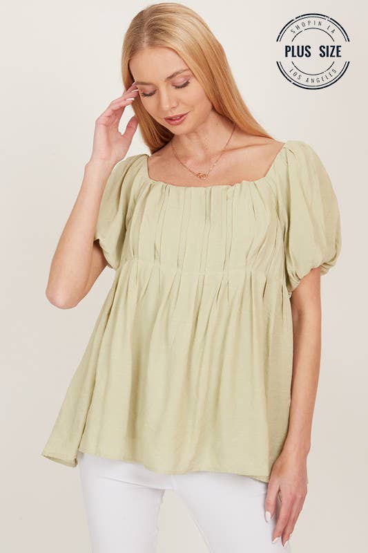 Sage Square Neck Top