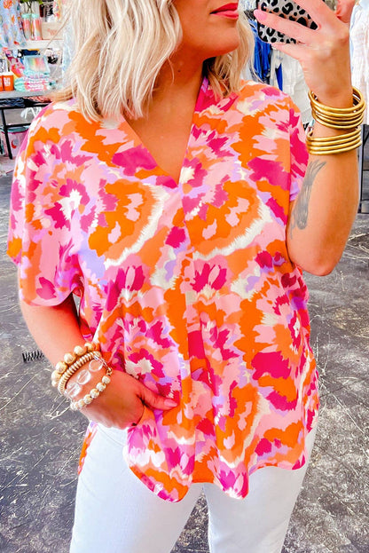 Tangerine Tie-dye Top