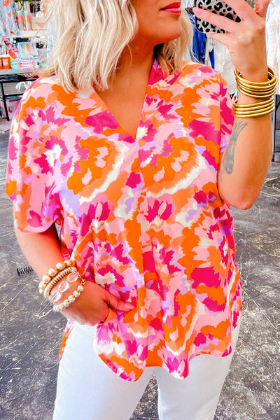 Tangerine Tie-dye Top