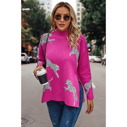 Fuchsia Leopard Sweater