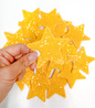 yellow star sequins patch
