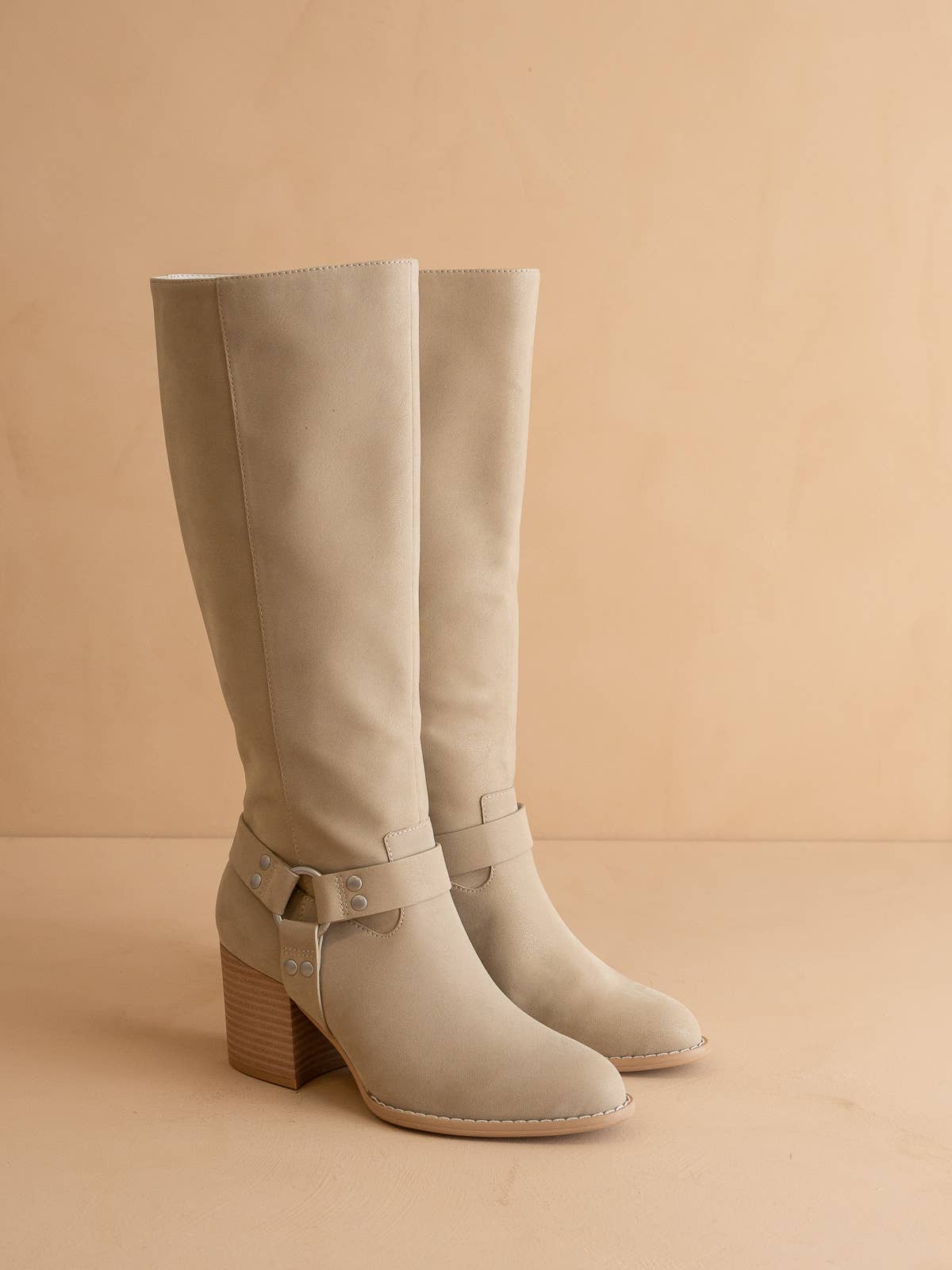 The Hollie | Taupe Knee High Suede Boot