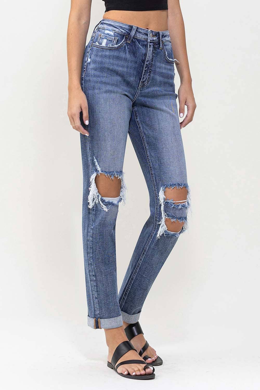 Cuff Boyfriend Cropped Vervet*