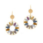 Multi Oval Glass Crystal Earring