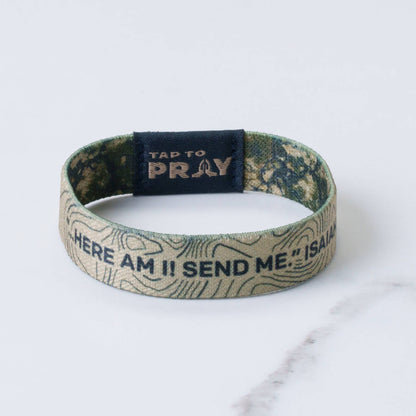 Tap To Pray™ Wristbands - Valor Camo & Isaiah 6:8: Large
