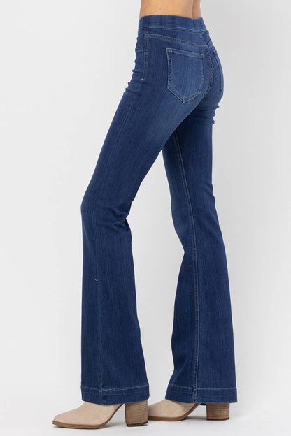 Jelly Jeans Dark Denim Pull On Flare*