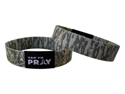 Tap To Pray™ Wristbands -Tree Bark Camo