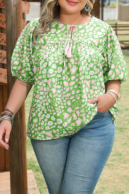 Green and Pink Cheetah Top