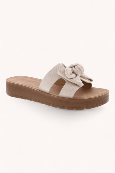 Susie Bow Knot Sandal Beige