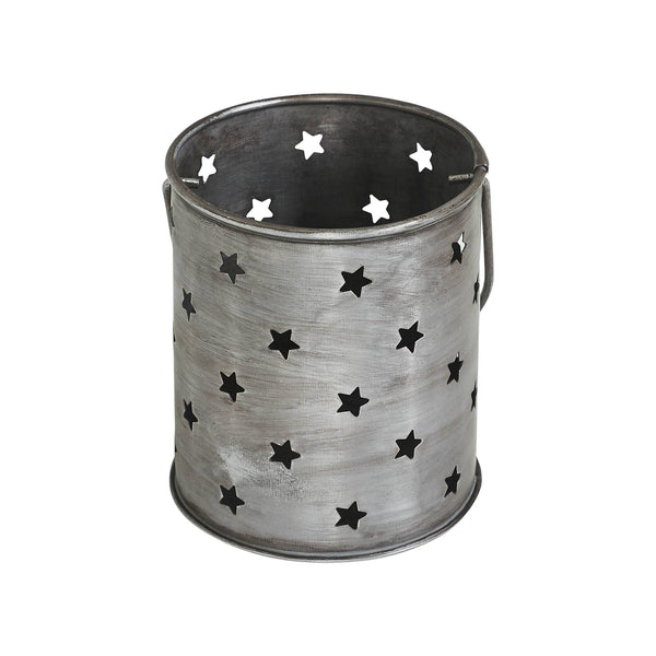 Twinkling Star Brushed Metal Candle Holder