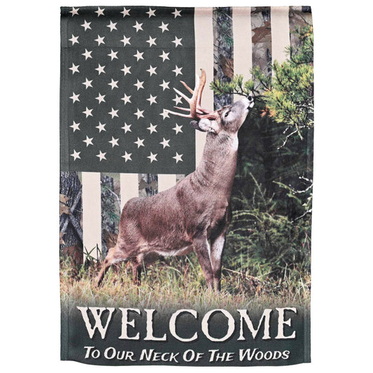 Garden Flag: Flag Deer Camo