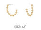 Gold Ball Chain Oval Earring
