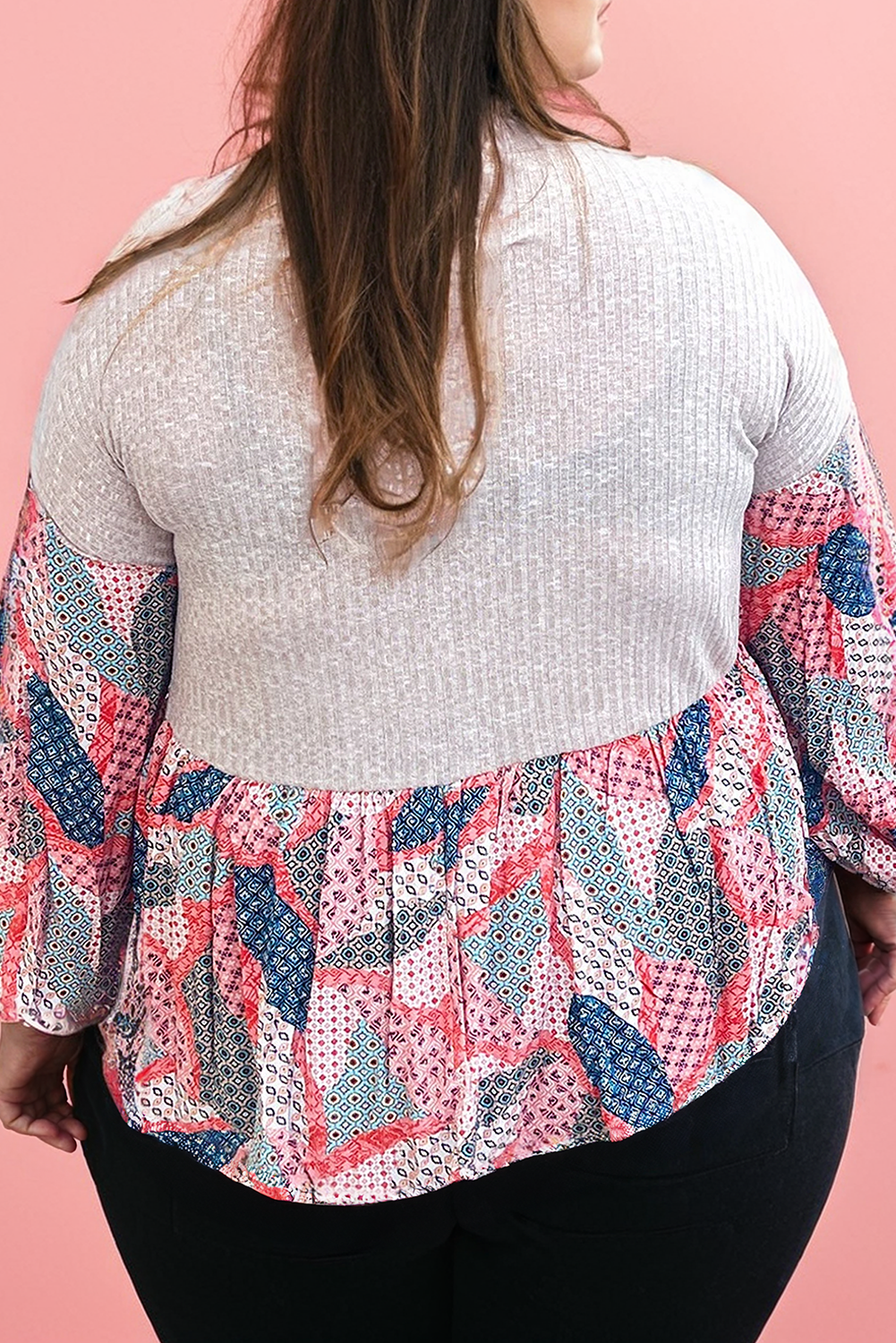 Patchwork Ribbed Top