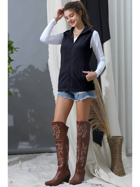 Fleece Vest W/Pockets Zip