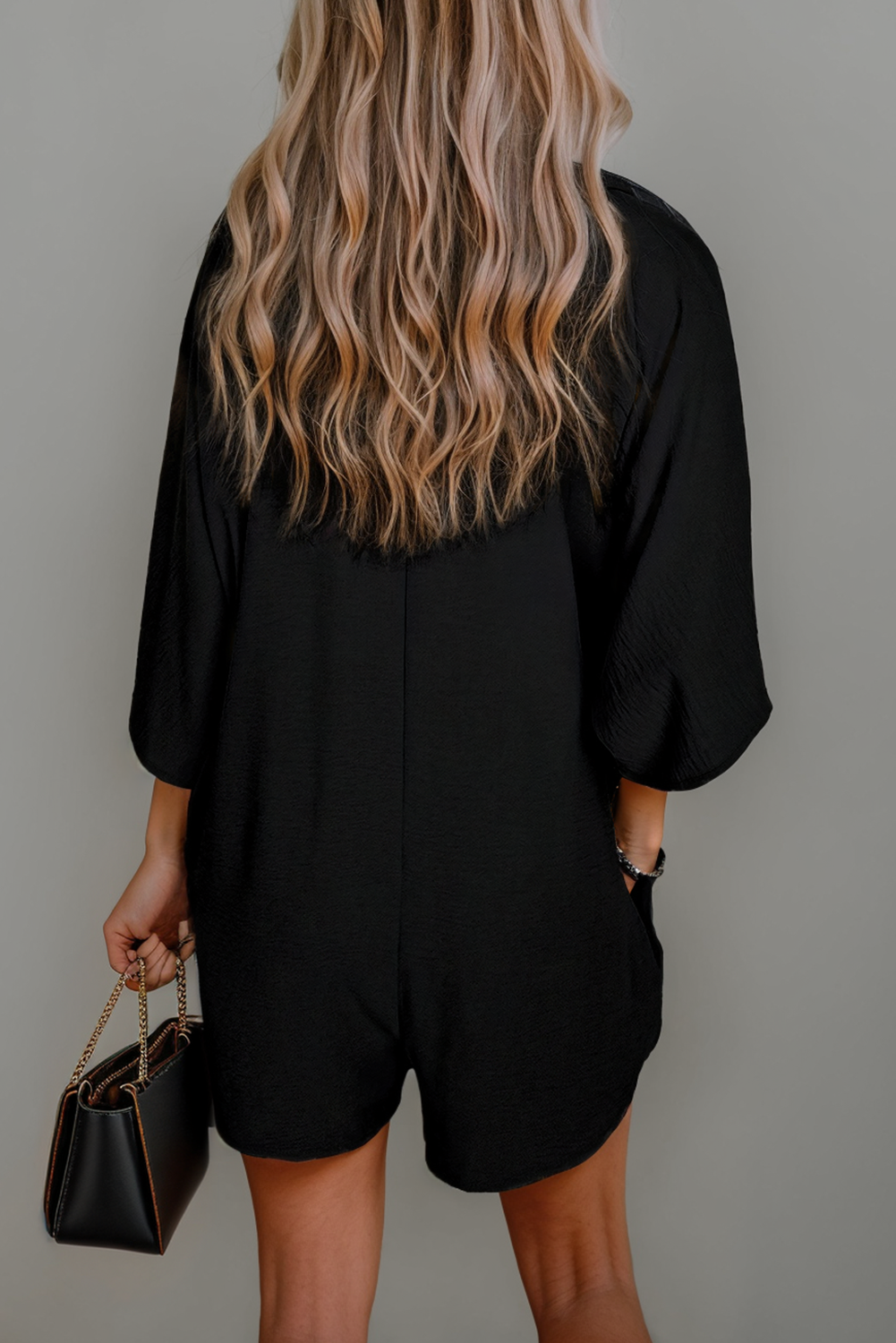 Airflow Black Collard Romper