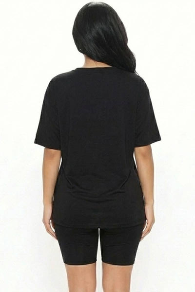Loose Fit Top & Bike Shorts Set