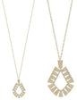 Gold Geometric Diamond Shape 32" Necklace