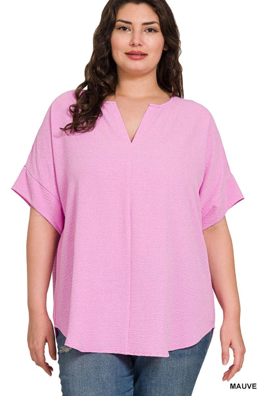 Mauve Short Sleeve Top