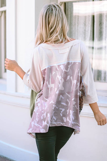 Oversized Patterned Panel Top*