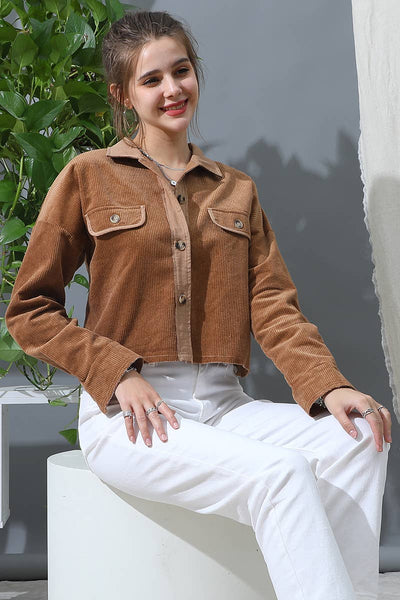 Button Front Shacket