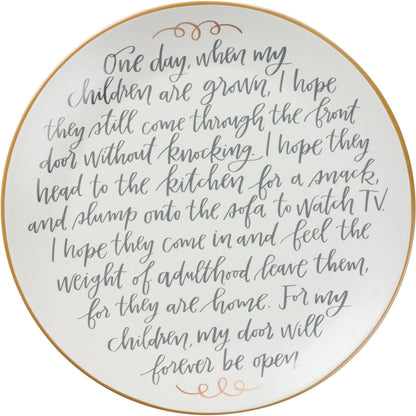 For My Children Door Will Forever Memory Plate