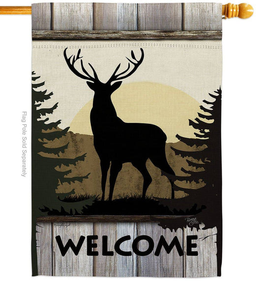 Garden Flag: Welcome Deer