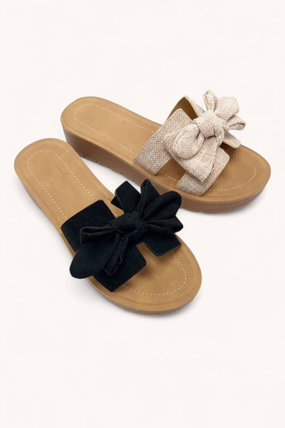 Susie Bow Knot Sandal Beige