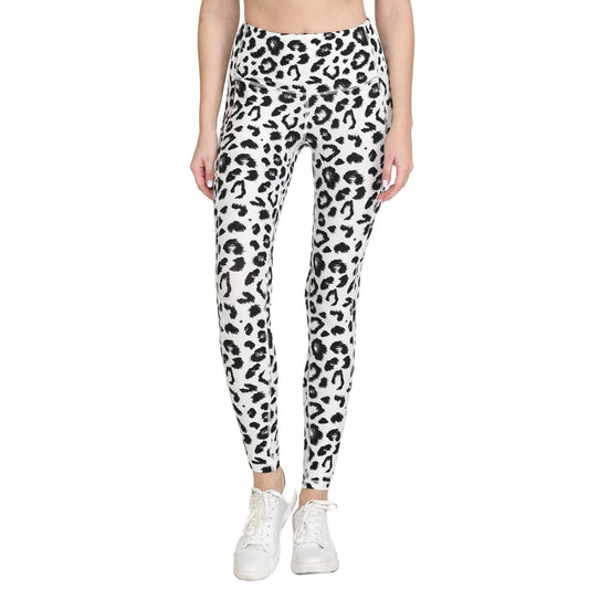 White Printed Activewear Leggings