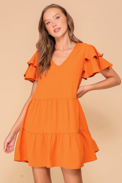 Orange Airflow Game Day Dress