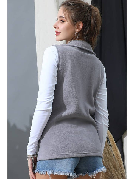 Fleece Vest W/Pockets Zip